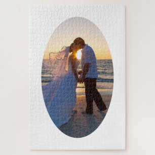 Erstellen Sie Ihre eigene ovale Form Hochzeit 20x3 Puzzle