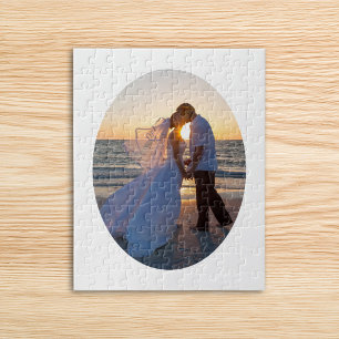 Erstellen Sie Ihre eigene ovale Form Hochzeit 8x10 Puzzle