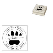 Erstellen Sie Ihre eigene Paw Modern Round Rücksen Gummistempel (Stempel)