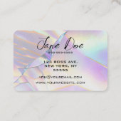 Erstellen Sie Ihre eigene Pearl Pink Opal Visitenkarte (Rückseite)