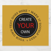 Erstellen Sie Ihre eigene - Personalisiert, marken Alkoholflaschenetikett (Einzelnes Label)