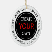 Erstellen Sie Ihre eigene - Personalisiert, marken Keramik Ornament (Rechts)
