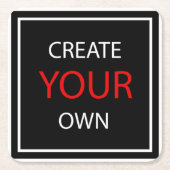 Erstellen Sie Ihre eigene - personalisiert, marken Rechteckiger Pappuntersetzer (Vorderseite)