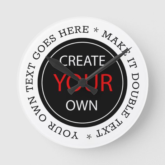 Erstellen Sie Ihre eigene - Personalisiert, marken Runde Wanduhr (Vorderseite)