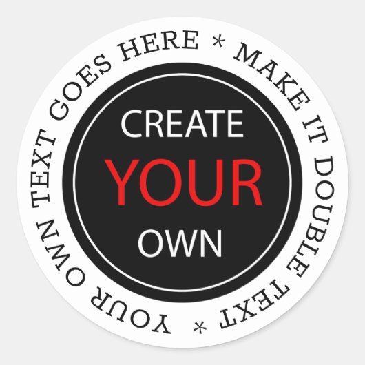 Erstellen Sie Ihre eigene - Personalisiert, marken Runder Aufkleber (Vorderseite)