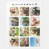 Erstellen Sie Ihre eigene Personalisierte 12-FotoC Fleecedecke (Vorderseite)