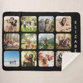 Erstellen Sie Ihre eigene Personalisierte 12-FotoC Sherpadecke (Vorderseite (Horizontal))