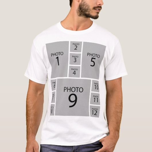 Erstellen Sie Ihre eigene Personalisierte 12-FOTOK T-Shirt (Vorderseite)
