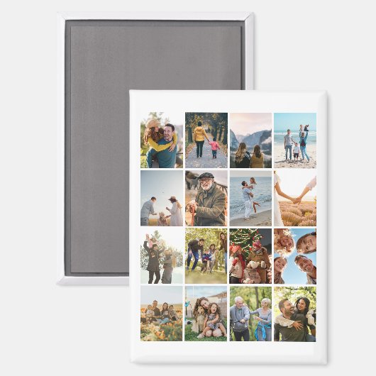 Erstellen Sie Ihre eigene Personalisierte 16-FotoC Magnet (Vorderseite/Rückseite)