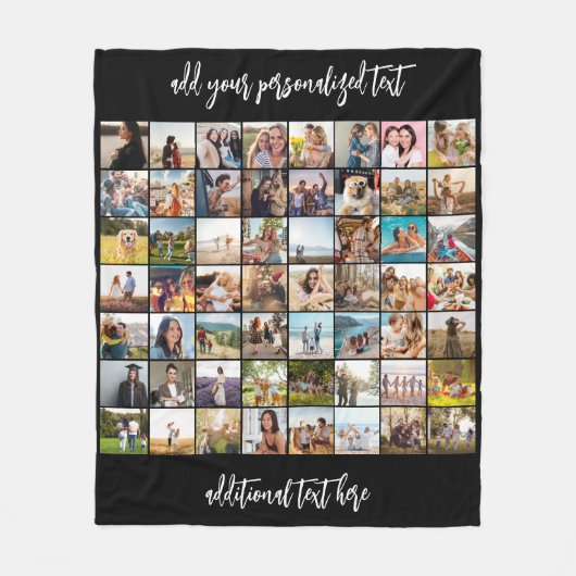 Erstellen Sie Ihre eigene Personalisierte 56-FotoC Fleecedecke (Vorderseite)