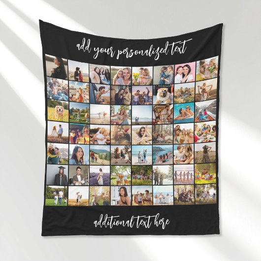 Erstellen Sie Ihre eigene Personalisierte 56-FotoC Fleecedecke