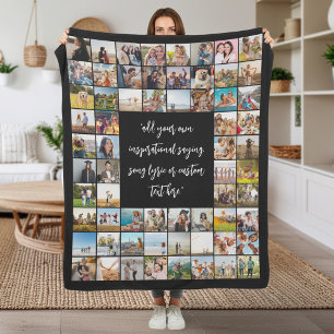 Erstellen Sie Ihre eigene personalisierte 64-Foto- Fleecedecke