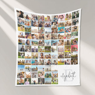 Erstellen Sie Ihre eigene Personalisierte 90-FotoC Fleecedecke