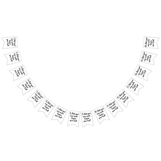 Erstellen Sie Ihre eigene personalisierte Angebots Wimpelkette (Alle)