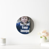 Erstellen Sie Ihre eigene Personalisierte Foto-Tas Runde Wanduhr (Zuhause)