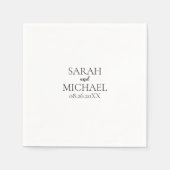 Erstellen Sie Ihre eigene - Personalisierte Hochze Serviette (Vorderseite)