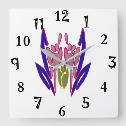 Erstellen Sie Ihre eigene Personalisierte Kunstfor Quadratische Wanduhr (Vorderseite)