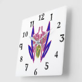 Erstellen Sie Ihre eigene Personalisierte Kunstfor Quadratische Wanduhr (Winkel)