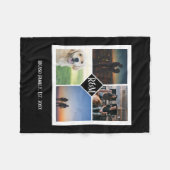 Erstellen Sie Ihre eigene Personalisierte Monogram Fleecedecke (Vorderseite (Horizontal))