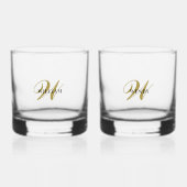 Erstellen Sie Ihre eigene personalisierte Monogram Whiskyglas (Vorderseite)