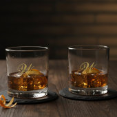 Erstellen Sie Ihre eigene personalisierte Monogram Whiskyglas