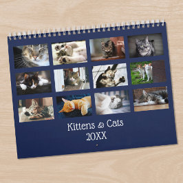 Erstellen Sie Ihre eigene Pet Foto Navy Blue Cover Kalender
