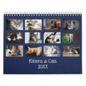 Erstellen Sie Ihre eigene Pet Foto Navy Blue Cover Kalender (Titelbild)
