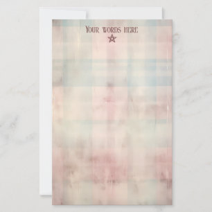 Erstellen Sie Ihre eigene pink-blaue karierte Grun Briefpapier