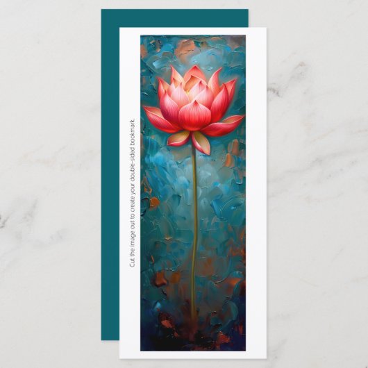 Erstellen Sie Ihre eigene Pink Lotus Lesezeichen C (Vorne/Hinten)