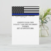 Erstellen Sie Ihre eigene Polizei Flag Torout Look Einladung (Stehend Vorderseite)