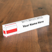 Erstellen Sie Ihre eigene polnische Flag-Namenspla Namensplakette (Seite)