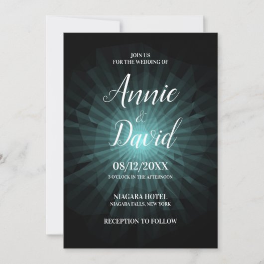 Erstellen Sie Ihre eigene Polygon Sunburst Wedding Einladung (Vorderseite)