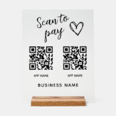 Erstellen Sie Ihre eigene Prüfung, um QR-Code-Firm Acrylschild (Vorderseite)