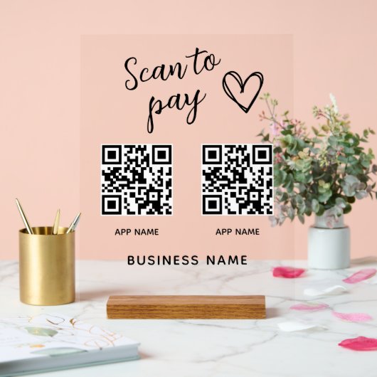 Erstellen Sie Ihre eigene Prüfung, um QR-Code-Firm Acrylschild (Hochzeit)