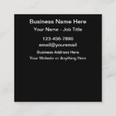 Erstellen Sie Ihre eigene QR-Code-Geschäftskarten- Quadratische Visitenkarte (Rückseite)