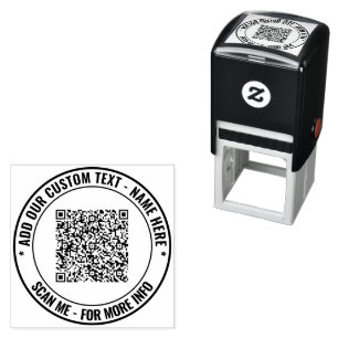 Erstellen Sie Ihre eigene QR-Code-Rundstempelvorla Permastempel
