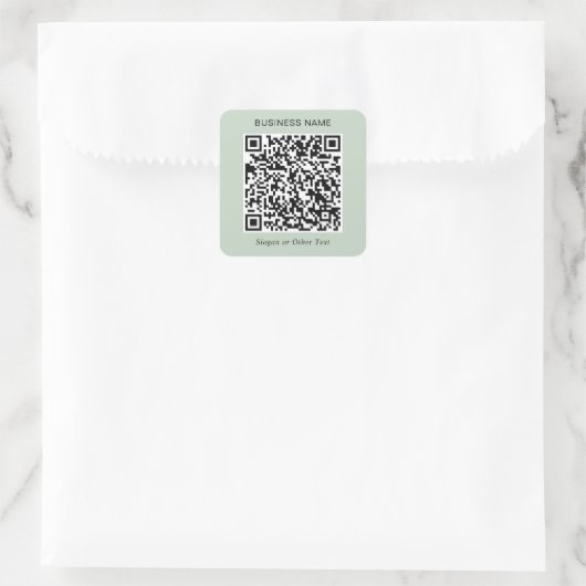 Erstellen Sie Ihre eigene QR-Code-Werbeseite Quadratischer Aufkleber (Tasche)