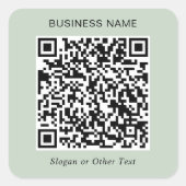 Erstellen Sie Ihre eigene QR-Code-Werbeseite Quadratischer Aufkleber (Vorderseite)