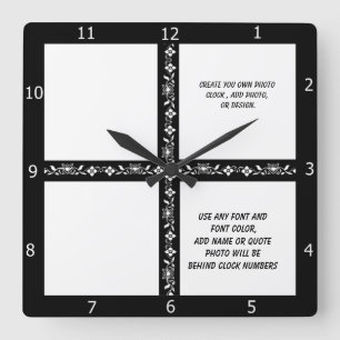 ERSTELLEN SIE IHRE EIGENE  QUADRATISCHE WANDUHR