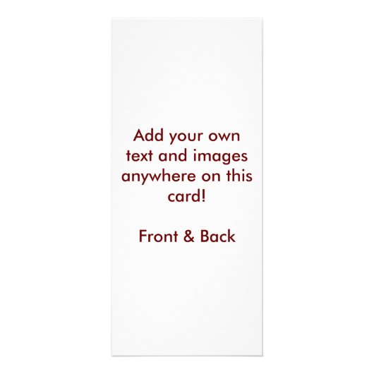 Erstellen Sie Ihre eigene Rackkarte Werbekarte (Vorne)