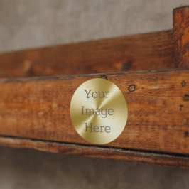 Erstellen Sie Ihre eigene Radial Brushed 14K Gold  Runder Aufkleber