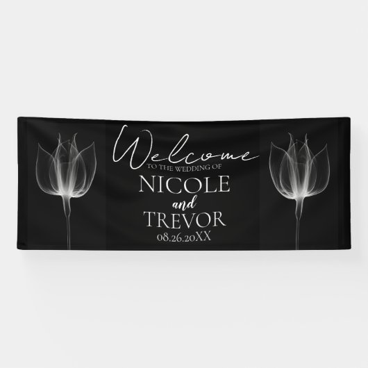 Erstellen Sie Ihre eigene - Ray Blume Wedding Welc Banner (Horizontal)