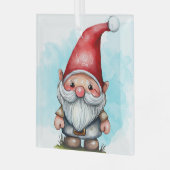 Erstellen Sie Ihre eigene Red Gnome Präsenz Ornament Aus Glas (Vorderseite links)