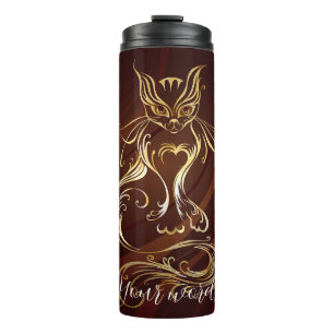 Erstellen Sie Ihre eigene Red & Gold Cut Thermosbecher
