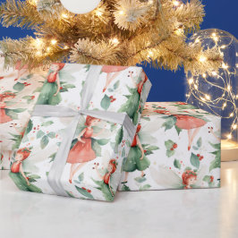 Erstellen Sie Ihre eigene Red Holiday Fairy Geschenkpapier