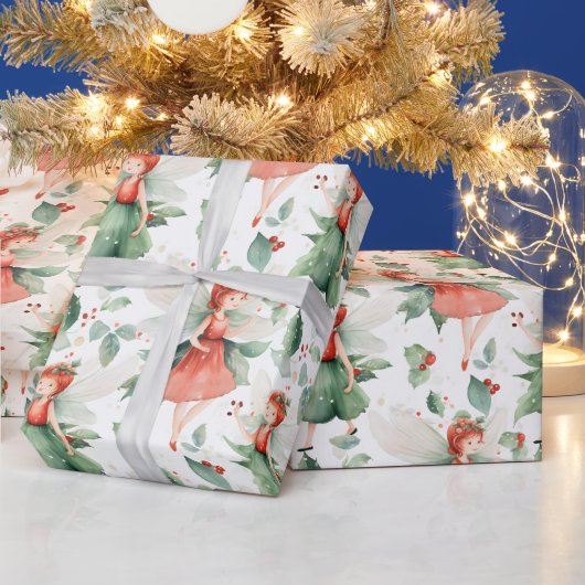Erstellen Sie Ihre eigene Red Holiday Fairy Geschenkpapier (Feiertage)