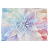 Erstellen Sie Ihre eigene Regenbogenweihnachtsfeie Große Geschenktüte (Rückseite)