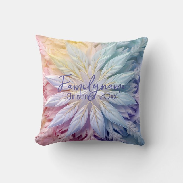 Erstellen Sie Ihre eigene Regenbogenweihnachtskuge Kissen (Vorderseite)