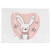 Erstellen Sie Ihre eigene Retro Bunny Orange Weihn Große Geschenktüte (Rückseite)