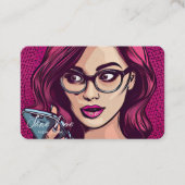 Erstellen Sie Ihre eigene Retro-Frau in Brillen au Visitenkarte (Vorderseite)
